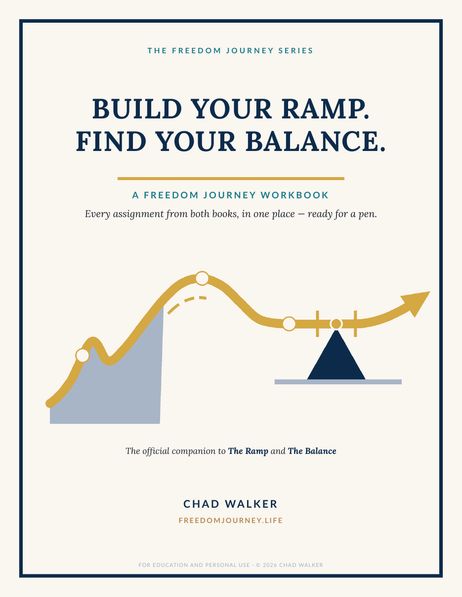 Cover of the free workbook Build Your Ramp. Find Your Balance. by Chad Walker