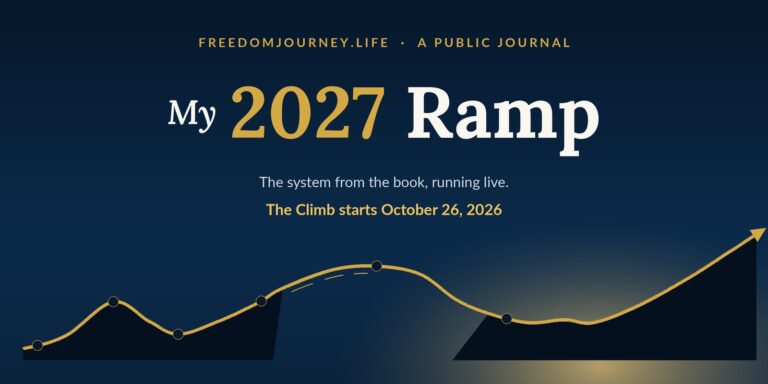 My 2027 Ramp — a public journal. The Climb starts October 26, 2026.